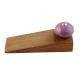 2 Pieces Light Purple Crackle Ceramic Wooden Door Stopper